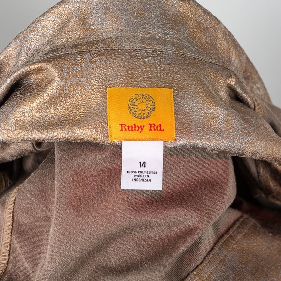 NWOT Ruby Rd. foiled jean type jacket - M - Picture 4 of 4